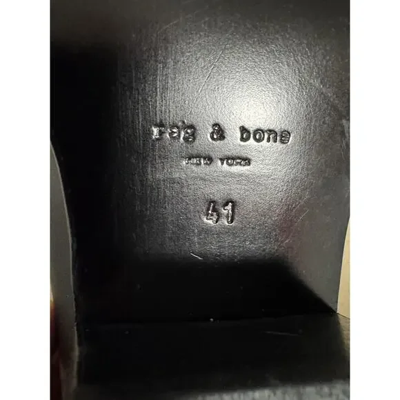 Rag & Bone Boots Womens Size EU 40/41 Black Leather Harness Western Ankle Italy - Picture 8 of 10